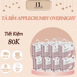 Tã bỉm / tã đêm applecrumby overnight đủ size nb/s/m/l/xl/xxl thấm hút tốt
