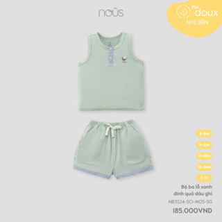 [Nous Baby] Bộ quần áo ba lỗ cho bé trai, bé gái màu sắc dễ thương cho bé từ 6 tháng - 3 tuổi Nous Việt Nam BST T5.2024