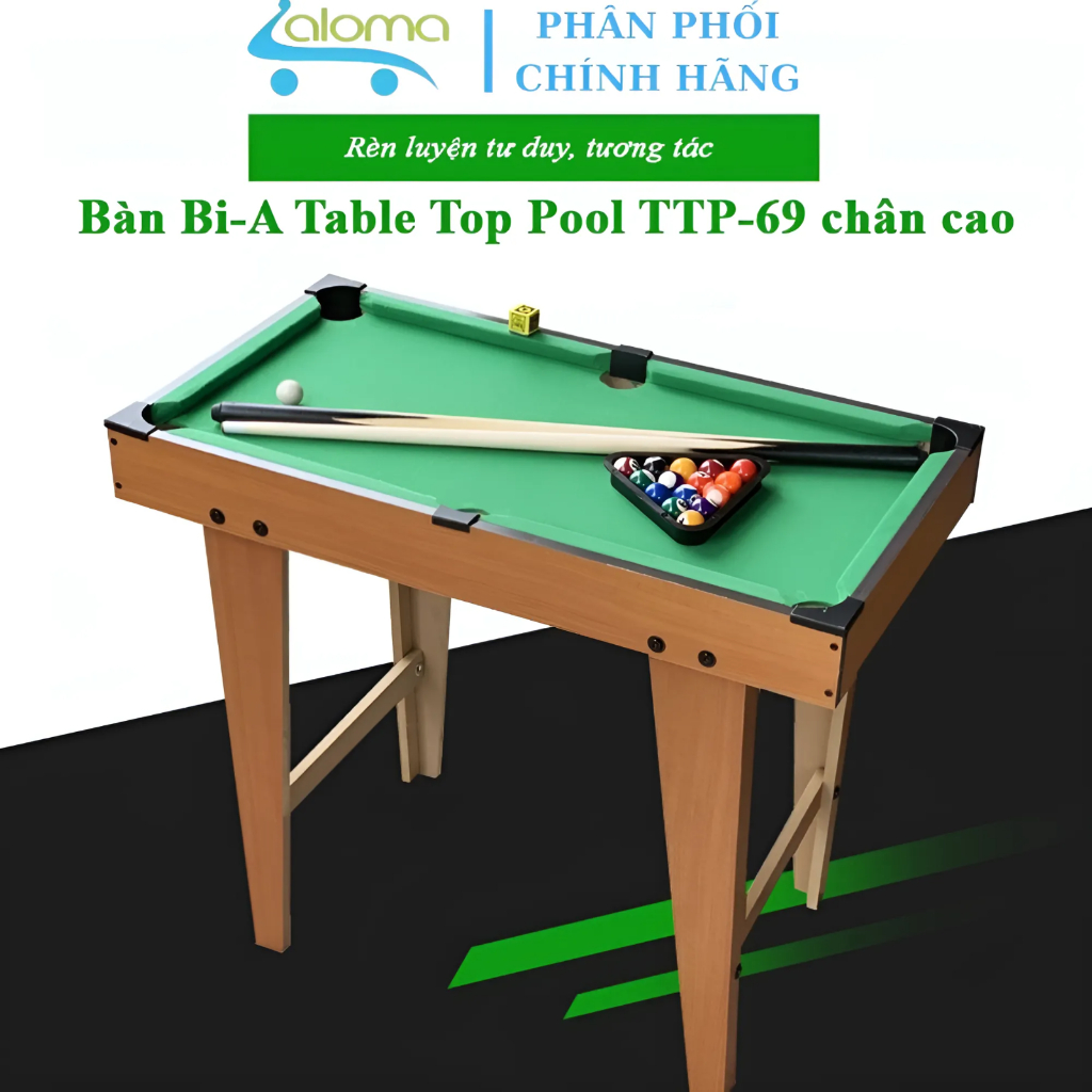 Bàn Bi A ,Bida Table Top Pool Table TTP-69 Bằng Gỗ Cỡ Lớn 69x37x60cm Cho Người Lớn Trẻ Em