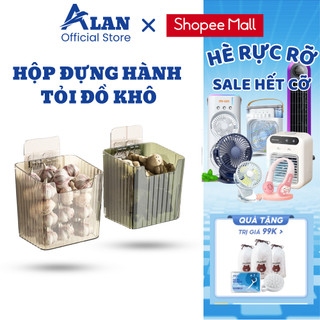 Hộp đựng hành tỏi dán tường bằng nhựa PET trong suốt Kệ nhựa đựng thực phẩm nhà bếp dính tường-HD01