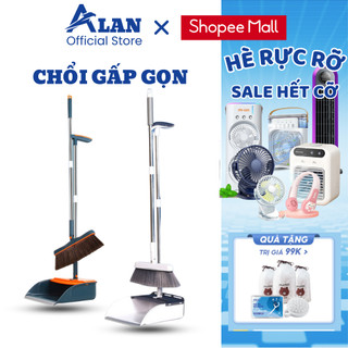 Chổi quét nhà gấp gọn thông minh METIS kèm hót rác cán dài 2 trong 1 đa năng, xoay 180 độ tiện lợi