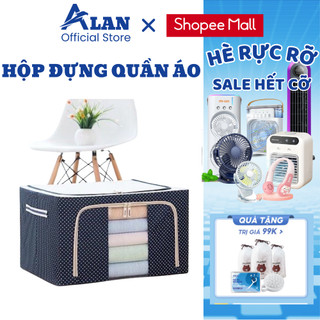 Hộp vải đựng quần áo chăn màn METIS khung thép Túi vải đựng đồ kích thước lớn 80L có thể gấp gọn - TV50