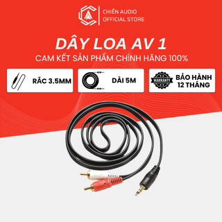 DAV12 - Dây loa av 1 ra 2 rắc 3,5 dùng cho máy tính và điện thoại
