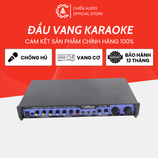 Đầu vang karaoke CaliPhate V105 - Karaoke 1 hàng nút, 3 MIC, vang cơ chống hú có kết nối cổng quang bluetooth KM580