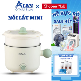 Nồi lẩu điện mini đa năng METIS 1.8L Nồi điện nấu đa năng chống dính kèm khay hấp chống dính
