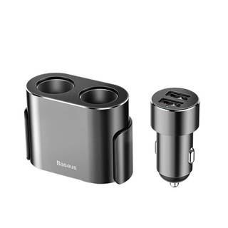 Tẩu Sạc Đa Năng Baseus High Efficiency One to Two Cigarette Lighter(dual-cigarette lighter 80W +dual USB 3.1A)