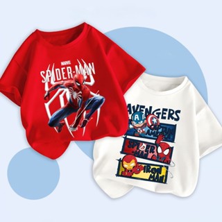 Áo Bé Trai Áo Siêu Nhân Cho Bé Trai Áo Thun MARVEL Siêu Anh Hùng Chất Cotton Loại 1 Vải Chính Phẩm Babi mama AT01