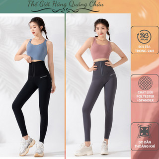 Quần Tập Yoga -Gym Lưng Cao Thời Trang Năng Động có khoá gen bụng co giãn 4D loại 1 túi xịn siêu hàng quảng châu (QT13)