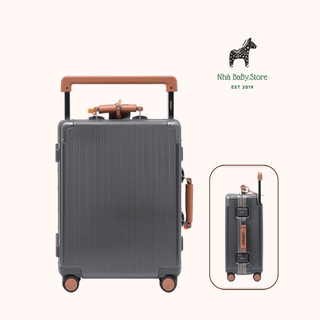 Vali doanh nhân chính hãng Airway Nhật Bản size 24L kí gởi vali thời trang phong cách vali khung nhôm