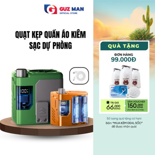 Quạt Mini Kẹp Quần Áo METIS, Quạt Điều Hòa Cơ Thể, dung lượng 5000mAh, thời gian sử dụng 3-5h, 100 mức độ gió