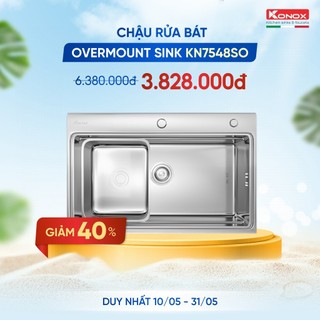 Chậu rửa bát konox kn7548so, bồn rửa chén 1 hố
