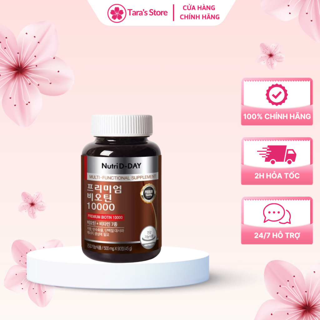 Viên uống Biotin 10000 Nutri D-Day PREMIUM Hỗ Trợ Mọc Tóc