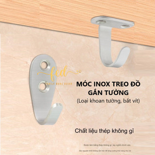 Móc Inox đơn treo đồ đa năng gắn tường chắc chắn – Móc inox khoan tường, bắt vít
