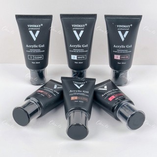Gel gôm vinimay tuýp 30ml 6 màu đắp móng tay nail