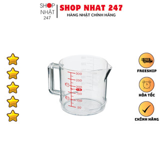 Ca đong chia vạch inomata 300ml dáng tròn nội địa nhật bản