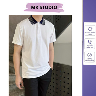 Áo polo nam phối cổ kẻ bbr - áo polo nam