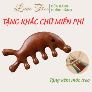 Lược gỗ Đàn Hương massage đa năng giảm mệt mỏi cho đôi mắt sáng chính hãng LƯỢC TÂM cao cấp