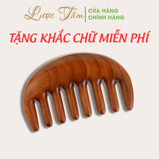 Lược gỗ đàn hương chải tóc massage gỡ rối chính hãng LƯỢC TÂM cao cấp