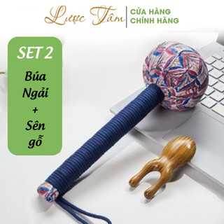 Combo 2 dụng cụ massage hàng cao cấp Lược Tâm khai thông khí huyết  thư giãn làm đẹp toàn thân