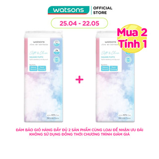 Bông Tẩy Trang Watsons Square Puffs 150S+40%