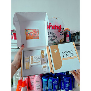 Combo dưỡng da cho face collagen x3 - face x3 + serum collagen x3 + chống nắng x3 tặng kèm thẻ cào