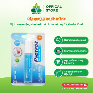 Xịt thơm miệng Pierrot Freshmint giúp khử mùi hạn chế hôi miệng cho hơi thở thơm mát ngừa khuẩn 10ml