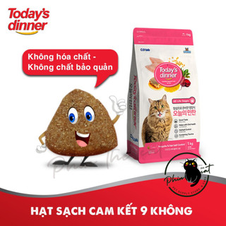 Hạt cho mèo Today's Dinner mọi lứa tuổi - Túi 1kg và Bao 5kg - Nhập khẩu Hàn Quốc | phinthecat