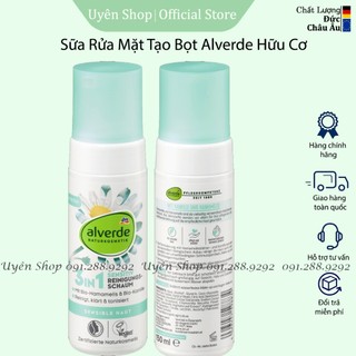 Sữa Rửa Mặt Tạo Bọt Hữu Cơ Alverde 3in1 HÀNG ĐỨC, Cho Da Nhạy Cảm, Sạch Sâu, Dưỡng Ẩm, 150ml