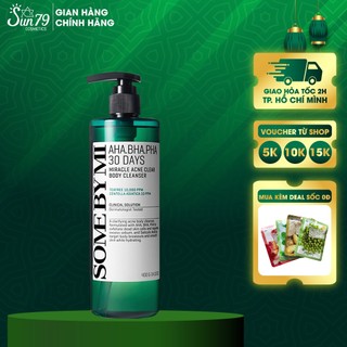 Sữa Tắm Giảm Mụn, Làm Dịu Da  Some By Mi AHA-BHA-PHA 30Days Miracle Acne Clear Body Cleanser 400gr