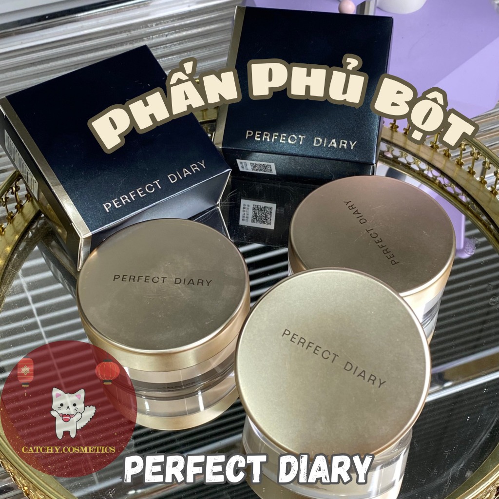 [PERFECT DIARY] Phấn Phủ Bột PERFECT DIARY Nắp Vàng Kiềm Dầu Kháng Mồ Hôi 7g