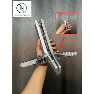Combo Pát Gác Chân W Nhỏ TẶNG Gác Chân Nhôm TAKE KÈM CHỐT XỎ INOX, LONG ĐỀN Gắn Cho Xe Wave (Wave nhỏ đời 2004)