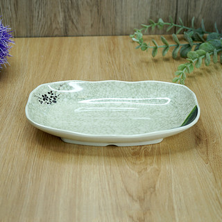 Đĩa hột xoài sâu lòng melamine A5 hoa xanh lá sang trọng