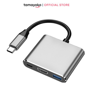 Hub chuyển đổi USB Type C 3 trong 1 sang HDMI, USB 3.0, cổng sạc nhanh PD Tamayoko T34 Truyền tải dữ liệu tốc độ cao