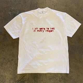 Áo phông unisex tee Miuzi họa tiết i am going to hell cotton 2 chiều DT515