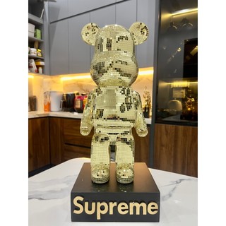  Tượng gấu BearBrick Bling cao cấp mô hình Decor Đính Kim Sa lấp lánh size  50CM 80CM  100CM 