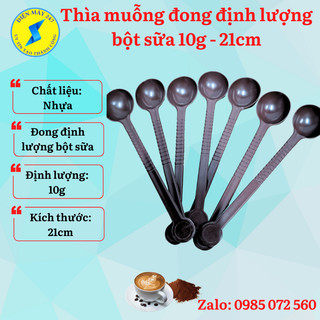 Thìa muỗng đong định lượng cà phê bột sữa - dùng trong pha chế - định lượng 10g - màu nâu