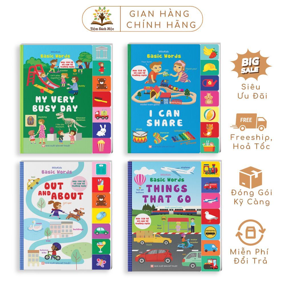 [TSM]Sách: Combo 4 Cuốn Basic Words - Sách Tiếng Anh Cho Bé