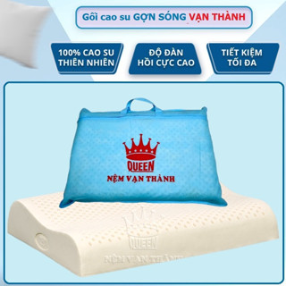 Gối nằm gợn sóng 100% CAO SU THIÊN NHIÊN Vạn Thành, Liên Á, Alva,Kim Cương,Đồng Phú chính hãng êm ái thoáng mát, đàn hồi