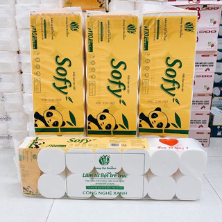 Giấy vệ sinh SOFY bịch 12 cuộn(tặng kèm túi giấy ăn size lớn )