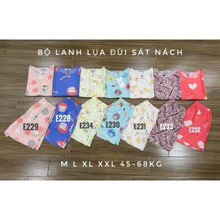 E228-E234 Bộ lanh lụa đùi sát nách