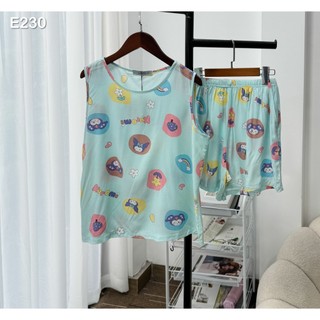 E228-E234 Bộ lanh lụa đùi sát nách
