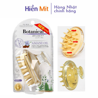 [Nhật Bản] Lược gội đầu dưỡng sinh Botanical Amani chứa tinh dầu thảo mộc giảm rụng mọc tóc sạch gàu auth sẵn