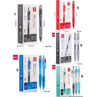 Hộp 12 bút bi Deli đều mực nét siêu đẹp