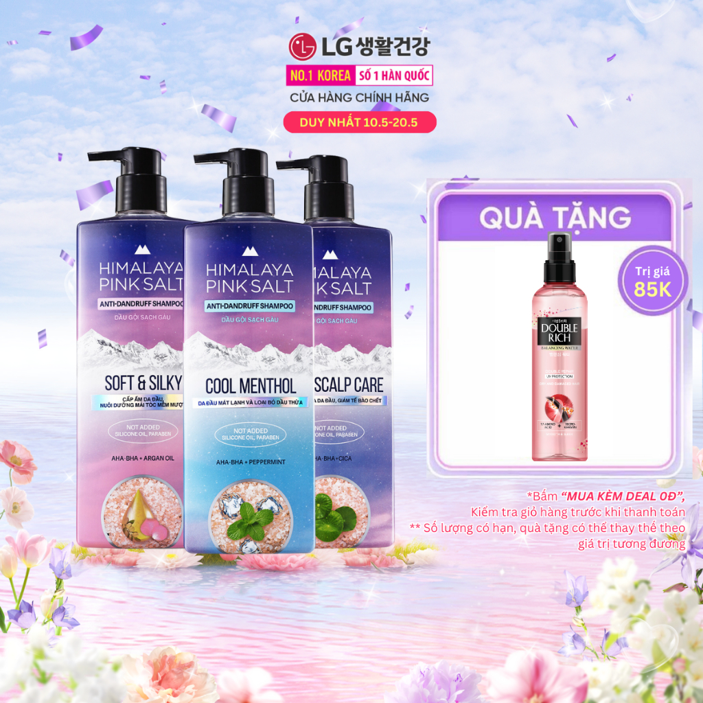 Dầu gội Dành Cho Da Đầu Bết/ Giảm Ngứa/ Làm Sạch Da Đầu/ Himalaya Pink Salt 650ml