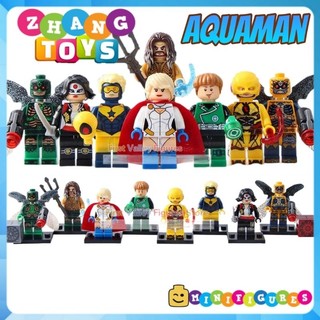 Đồ chơi Xếp hình Aquaman Reverse Flash - Parademon - Green Lantern - Booster Power Girl - Katana Minifigures Xinh X0177