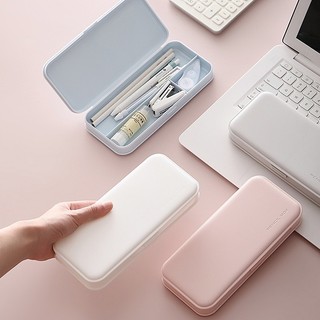 Hộp Đựng Bút Trơn Hình Bánh Macaron Phong Cách Đơn Giản, Sức Chứa Lớn, Trang Trí Tùy Biến, Handmade, DIY