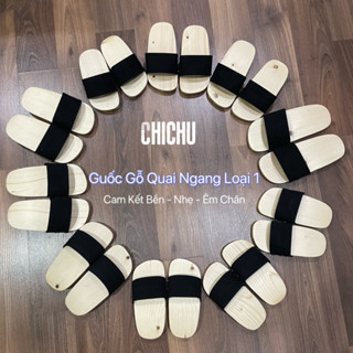  Guốc Mộc Quai Ngang Nhung G01 Guốc Gỗ Hội Đồng cho bé mặc Áo Dài Yếm Bà Ba Đồ Lam Đi lễ chùa diễn văn nghệ 