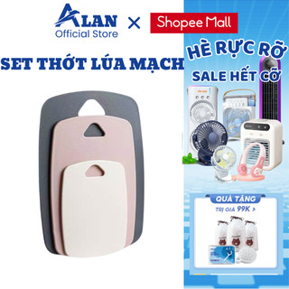 Set bộ 3 thớt lúa mạch kháng khuẩn METIS chất liệu nhựa cao cấp, an toàn chống ẩm mốc, chống trượt TLM01