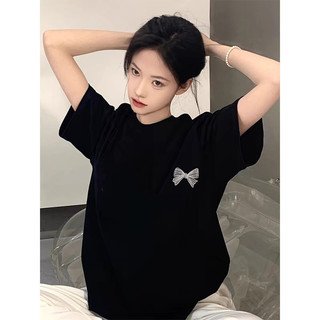 Áo Thun Nữ, Áo Phông Unisex NƠ 100% Chất Cotton Thoáng Mát  Cho Nam Nữ ta tb1094