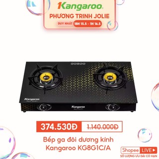  Bếp gas dương kính 2 lò Kangaroo KG8G1C/KG8G1A giao mẫu ngẫu nhiên